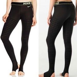 Nike pro compression stirrup leggings- rare